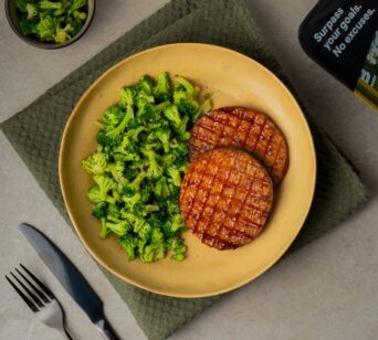 Burger au poulet - brocoli